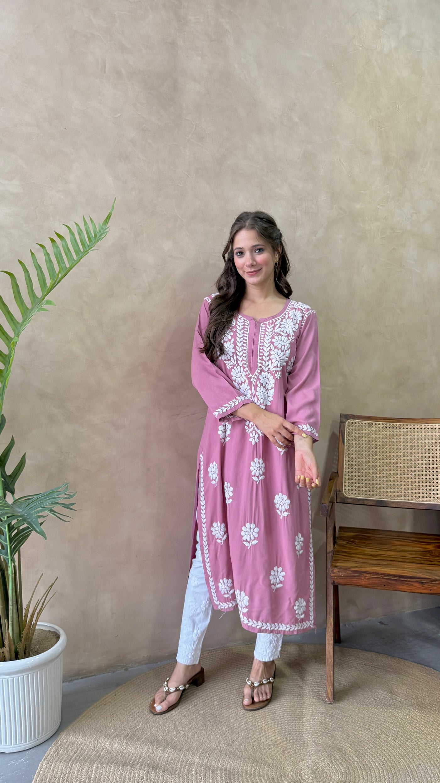 Raaha Premium Long Rayon Straight Kurta