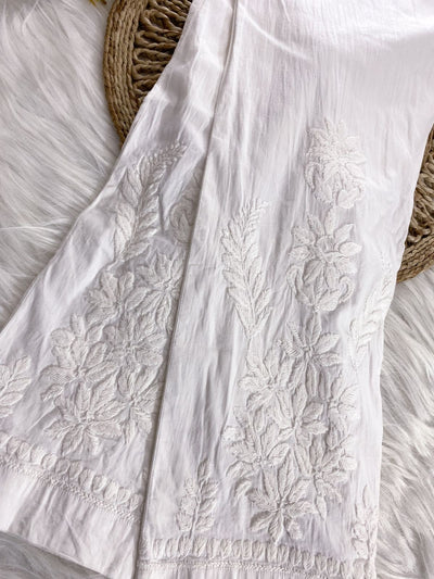 Premium Handcrafted white Chikankari pant