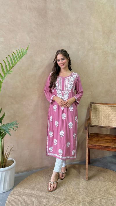Raaha Premium Long Rayon Straight Kurta