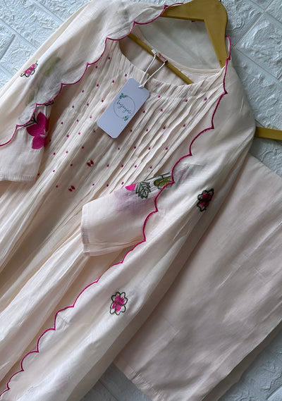 Kiara Premium Mul Chanderi Embroidered Set