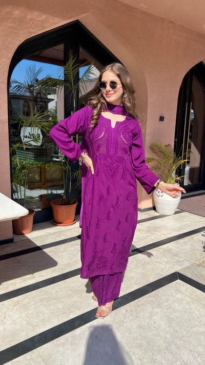 Chandani Premium Rayon Mukaish Work Kurta Set