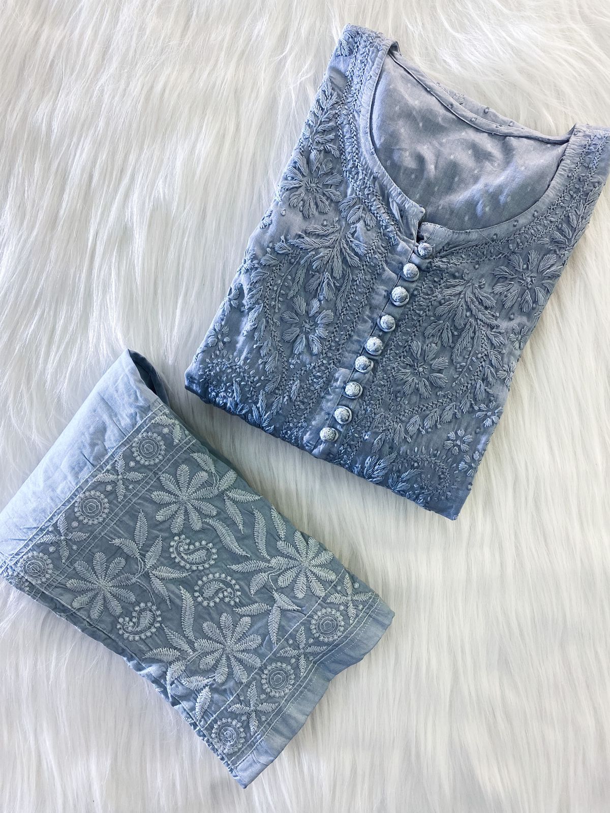 ￼GUL Grey HANDCRAFTED COTTON CO-RD SET