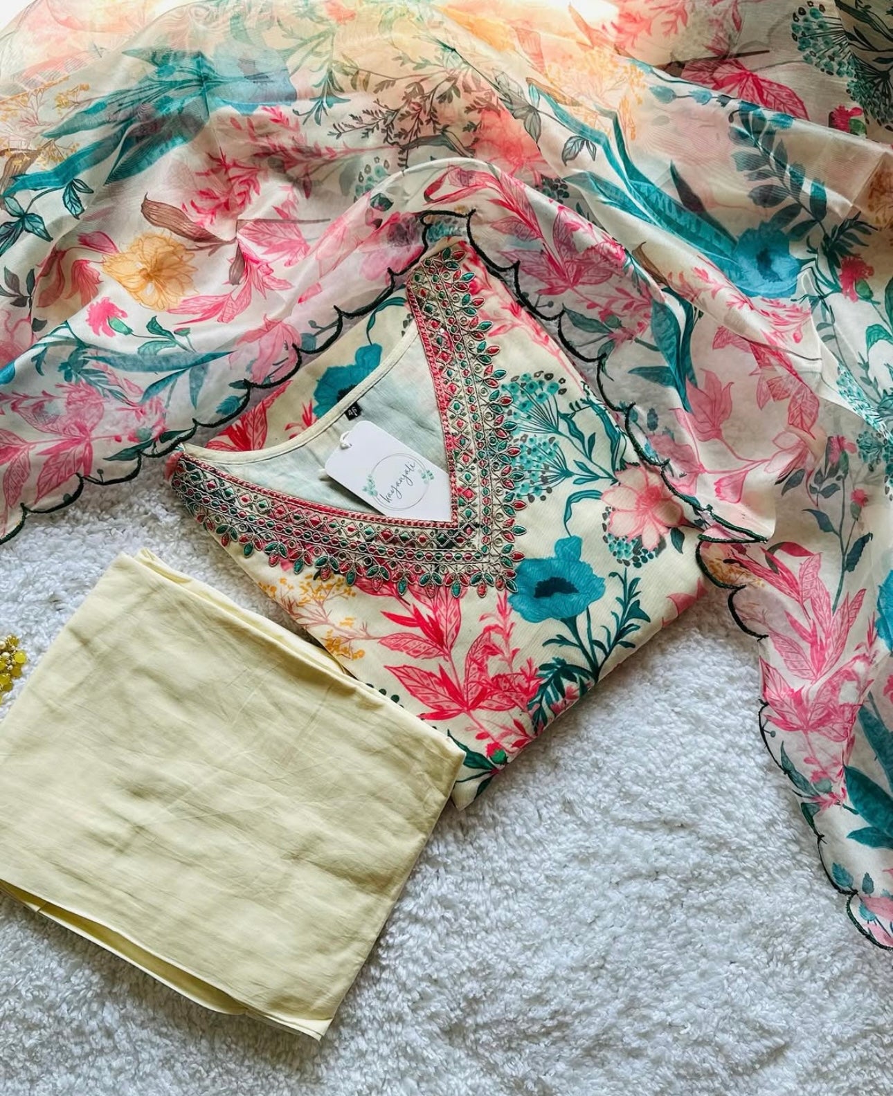 Premium Jannat Organza kurta set