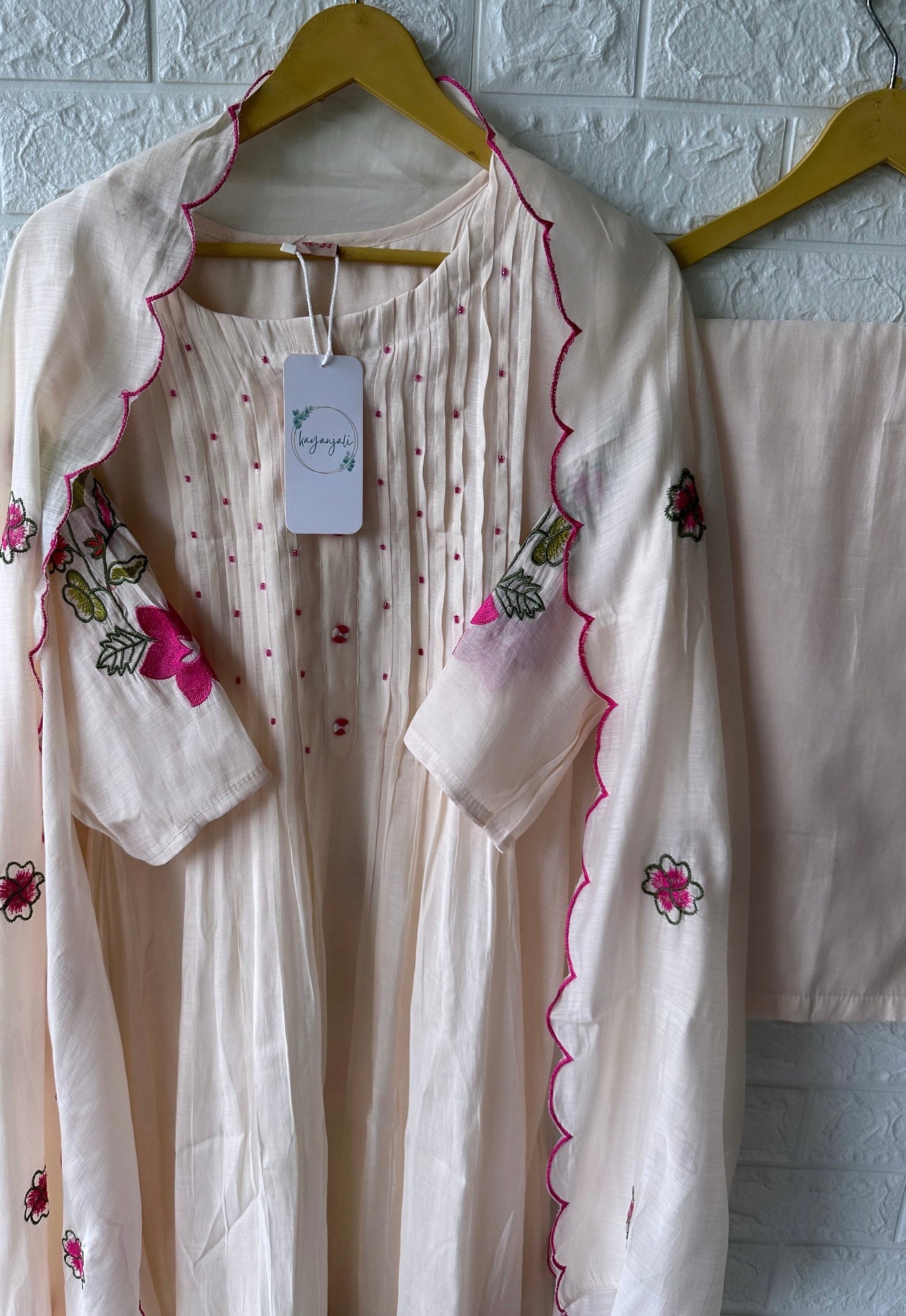 Kiara Premium Mul Chanderi Embroidered Set