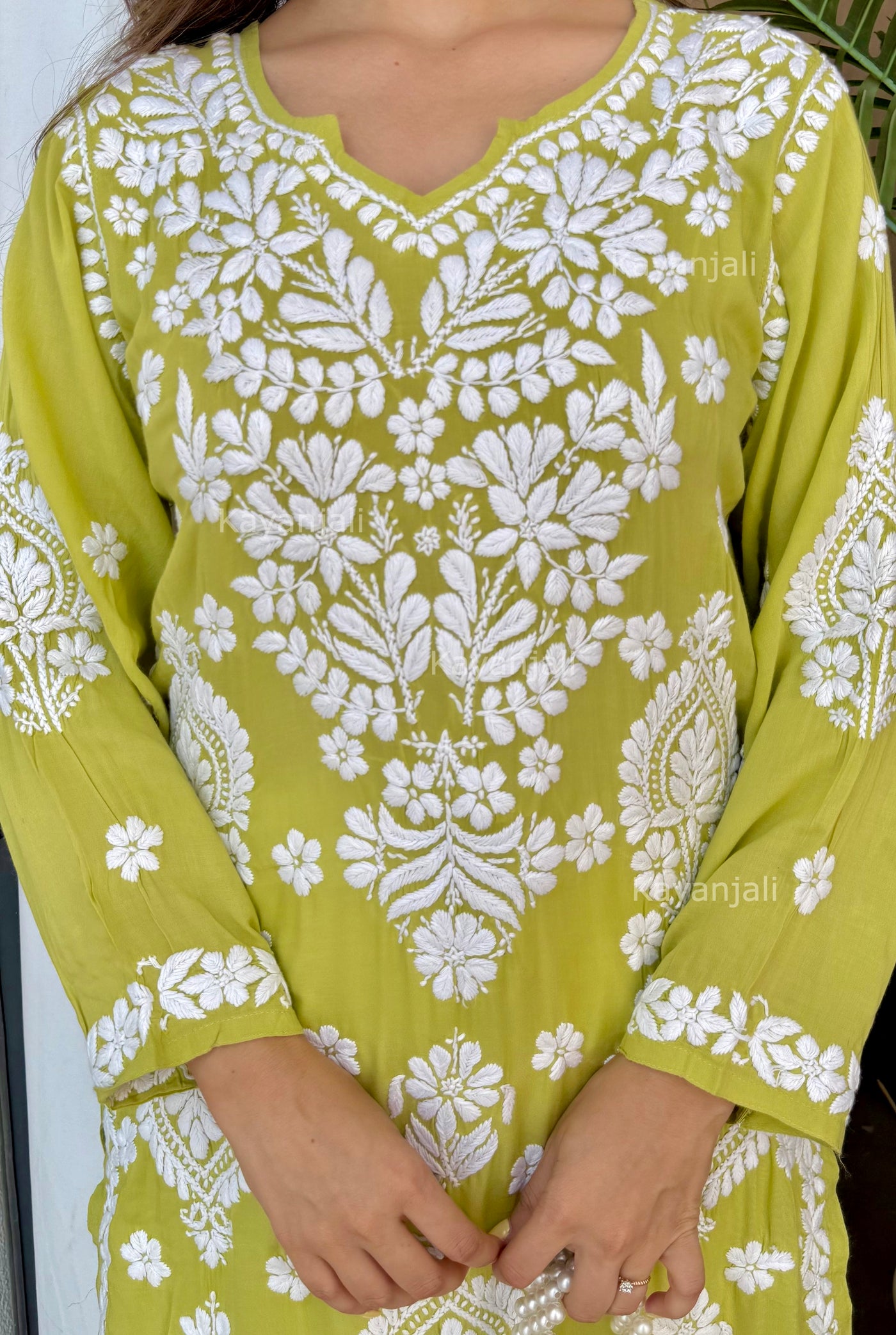 Ranjha Premium Green Long Modal Straight Kurta