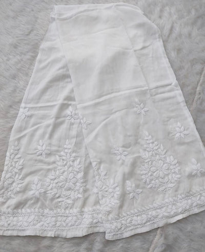 Premium White Rayon Chikankari Plazzo