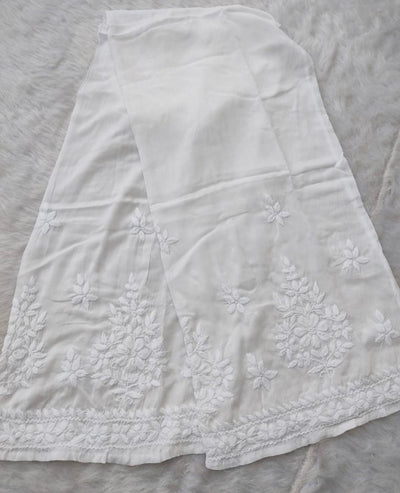Premium White Rayon Chikankari Plazzo