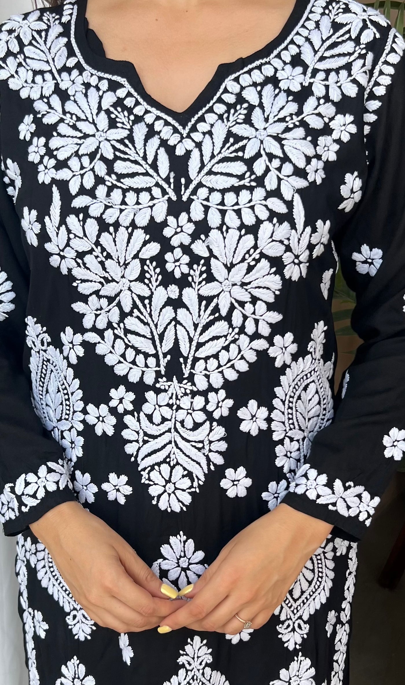 Ranjha Premium Black Long Modal Straight Kurta