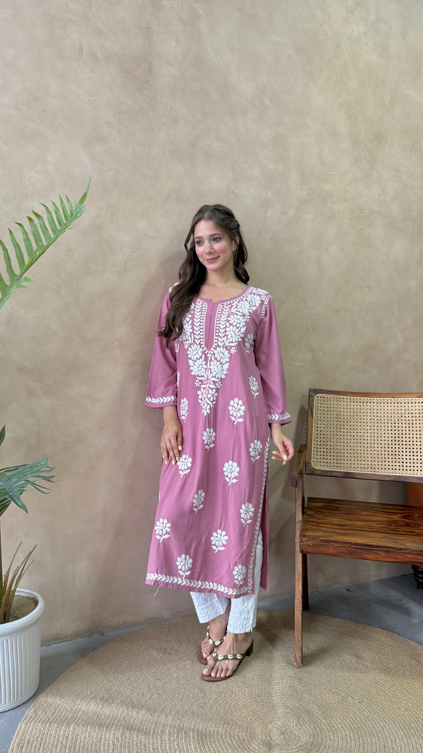 Raaha Premium Long Rayon Straight Kurta