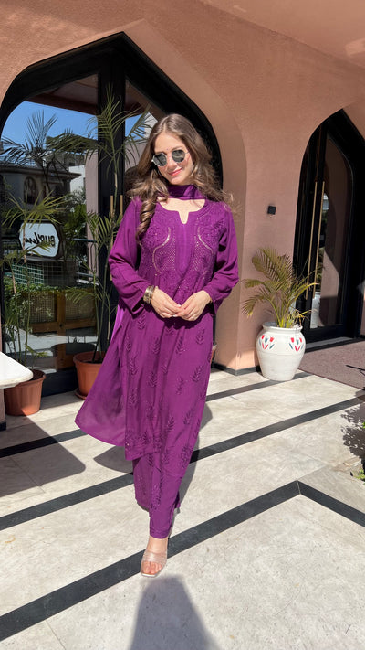 Chandani Premium Rayon Mukaish Work Kurta Set